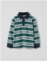 Pure Cotton Striped Rugby Shirt (1-10 Yrs)