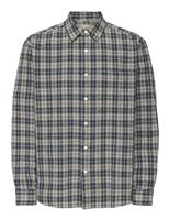 ONLY & SONS Regular Fit Cotton Rich Checked Shirt with Linen Multi