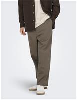 Loose Fit Elasticated Waist Stretch Trousers