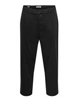 ONLY & SONS Loose Fit Elasticated Waist Stretch Trousers Black