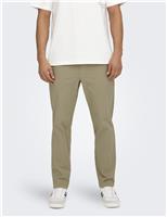 Tapered Fit Elasticated Waist Stretch Trousers