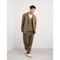 Seasalt Cornwall Linen Rich Revere Jacket Green