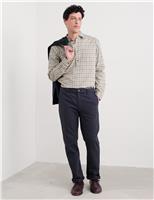 Slim Fit Cotton Linen Blend Trousers