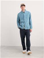 Linen Blend Utility Overshirt