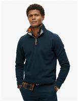 Cotton Rich Half Zip Sweatshirt