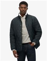 Slim Fit Quilted Funnel Neck Estate Jacket