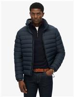 Funnel Neck Quilted Puffer Jacket