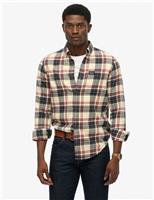 Regular Fit Pure Cotton Checked Flannel Shirt