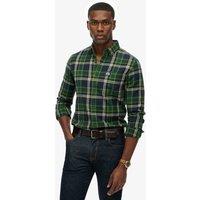 Superdry & Co Regular Fit Pure Cotton Checked Flannel Shirt Green