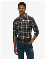 Regular Fit Pure Cotton Checked Flannel Shirt