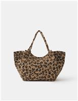 Animal Print Teddy Shoulder Bag