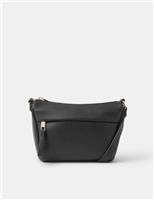 Faux Leather Zip Detail Cross Body Bag