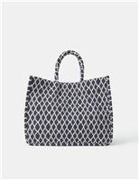 Fabric Geometric Tote Bag