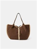 Reversible Shearling Shoulder Bag