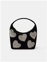 Velvet Heart Beaded Grab Bag