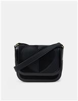 Faux Leather Heart Detail Cross-Body Bag