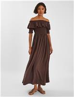 Off The Shoulder Maxi Beach Dress