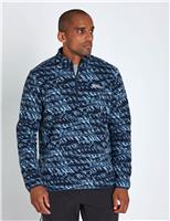 Big Sky Printed Funnel Neck Half Zip Fleece