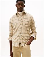 Regular Fit Brushed Cotton Checked Shirt