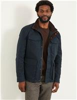 Pure Cotton Funnel Neck Utility Jacket