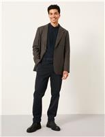 Wool Blend Check Blazer