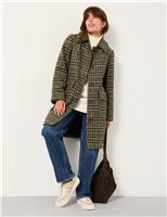 Checked Collared Coat