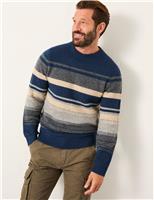 Knitted Striped Crew Neck Jumper