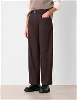 Pure Cotton Barrel Leg Ankle Grazer Trousers