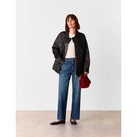 Whistles Mid Rise Straight Leg Ankle Grazer Jeans Denim