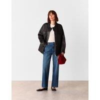 Whistles Mid Rise Straight Leg Ankle Grazer Jeans Denim