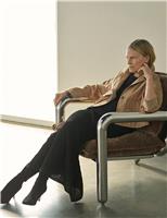 Knitted Pleated Midi A-Lini Skirt