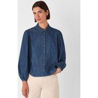Chambray Pure Cotton Collared Shirt