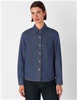 Pure Cotton Collared Button Detail Shirt