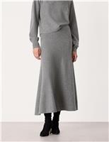 Pure Wool Midi A-Line Skirt