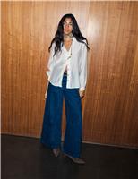 Lyocell Rich Collared Relaxed Shirt