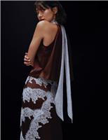 Lace Detail Maxi Slip Skirt