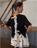 Pure Cotton Bow Back T-Shirt