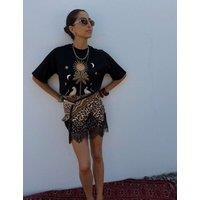 Never Fully Dressed Pure Cotton Printed T-Shirt Black