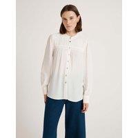 Finery London Crepe Button Through Blouse Ivory