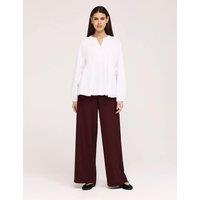 Finery London Pure Cotton Shirred Button Through Blouse White