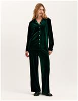 Velvet Wide Leg Trousers