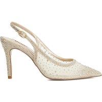Dune London Embellished Stiletto Heel Slingback Shoes Gold