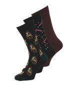 3pk Cotton Rich Candy Cane Christmas Socks