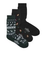 3pk Cotton Rich Patterned Socks