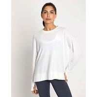 Lilybod Shelby Crew Neck Step Hem Relaxed Sweat-shirt Soft White