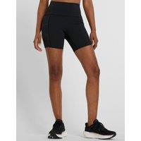 New Balance Sleek 6" High Waisted Gym Shorts Black