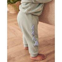 Watchshop Cotton Blend Dinosaur Spike Joggers (3 Mths-5 Yrs) Green