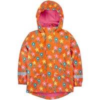 Frugi Floral Hooded Fleece Lined Raincoat (1-10 Yrs) Orange