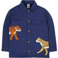 Frugi Pure Cotton Embroidered Shacket (2-10 Yrs) Navy