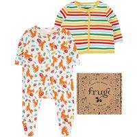 Frugi 2pc Pure Cotton Sleepsuit Gift Set (0-12 Mths) Blue Mix